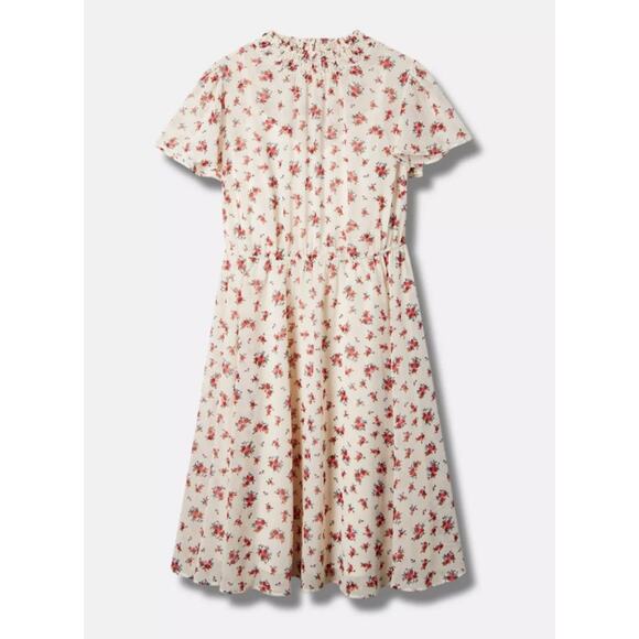 torrid Dresses & Skirts - Torrid Women's Plus Size Rose Floral Mini Chiffon Smocked Dress Size 4 4X New